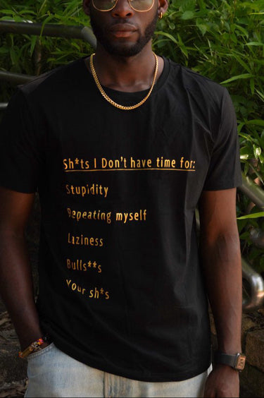Blunt Mood Graphic Tee – Black Gold Print - KOKOU