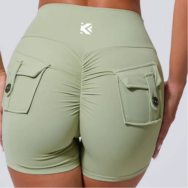 Cute Yoga Shorts with Pockets - KOKOU